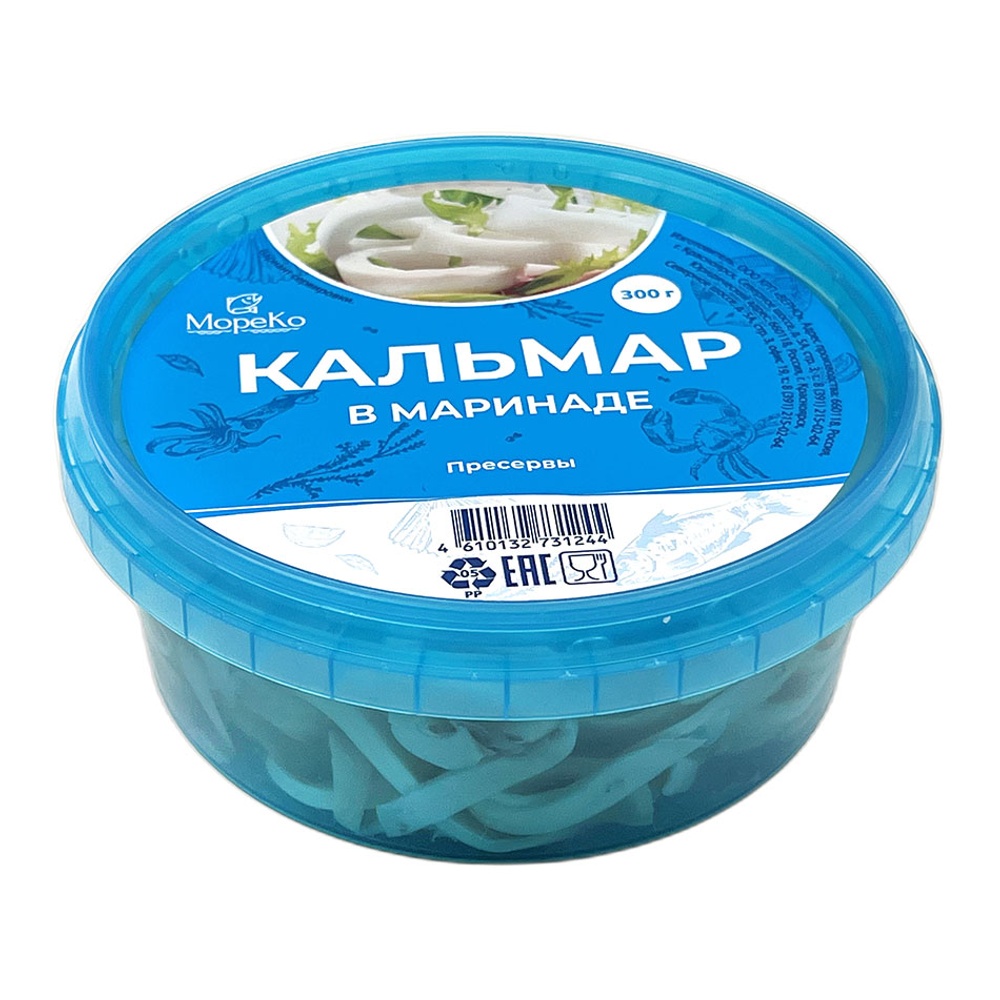 Кальмар МореКо в маринаде 300г пл/б