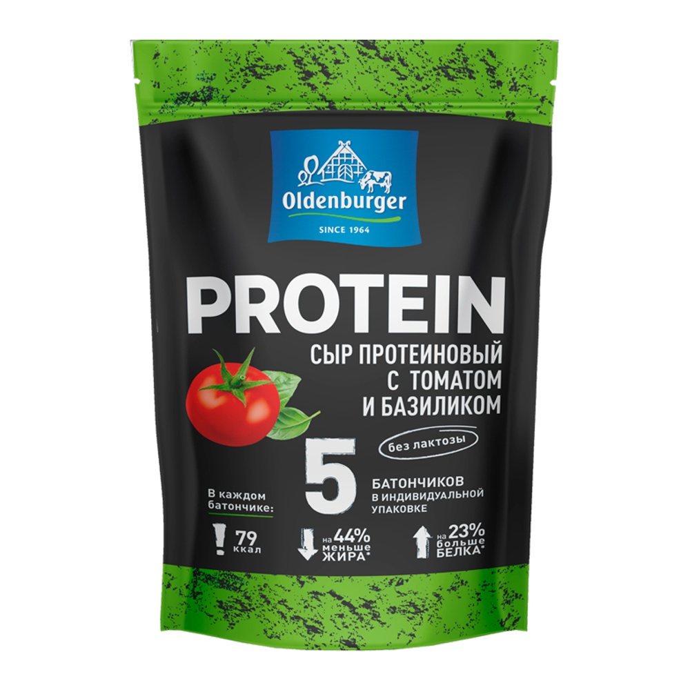 Сыр Протеиновый Ольденбургер с томатом и базиликом 30% 150г