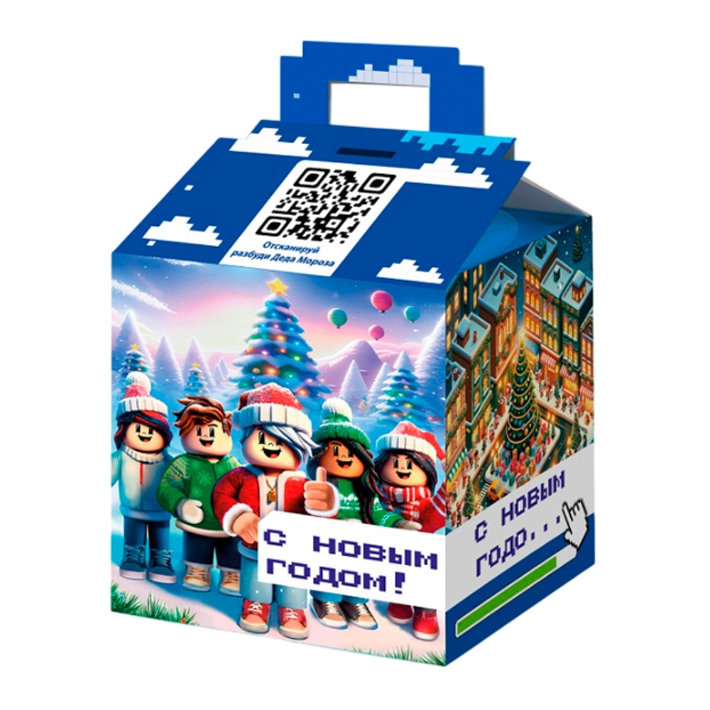 Набор кондитерских изделий Конти Новогодний Подарок Зимняя избушка 350г карт/уп