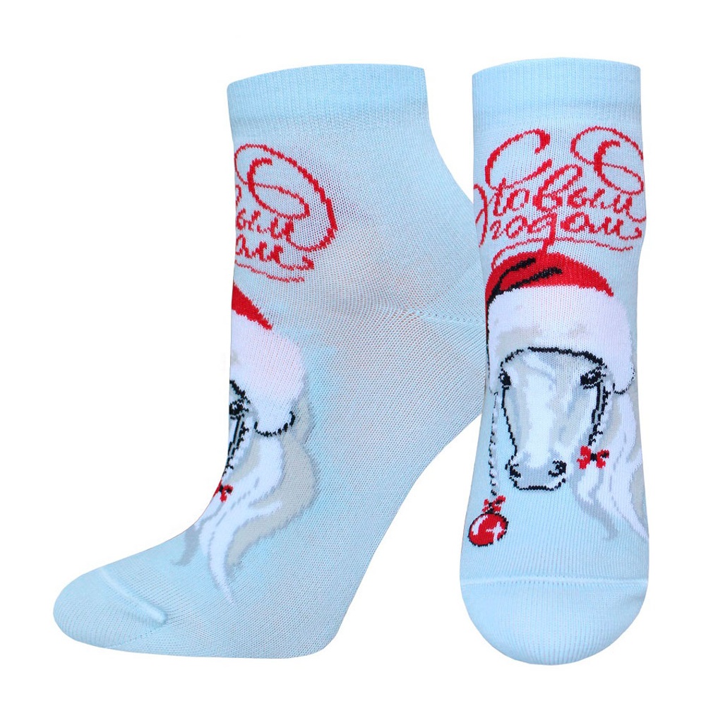 Носки женские Брест Новый Год 21С1145 737 р.25 бледно-голубые