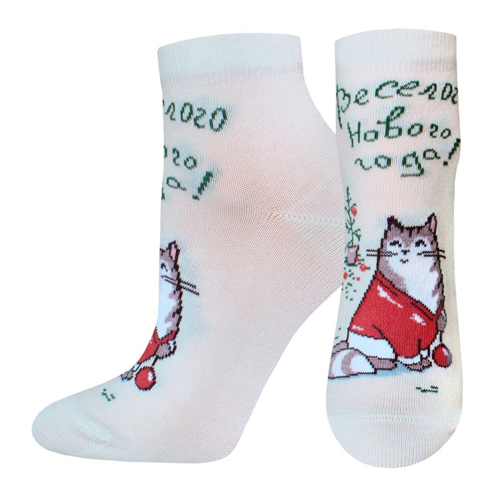 Носки женские Брест Новый Год 21С1145 739 р.23 молочные
