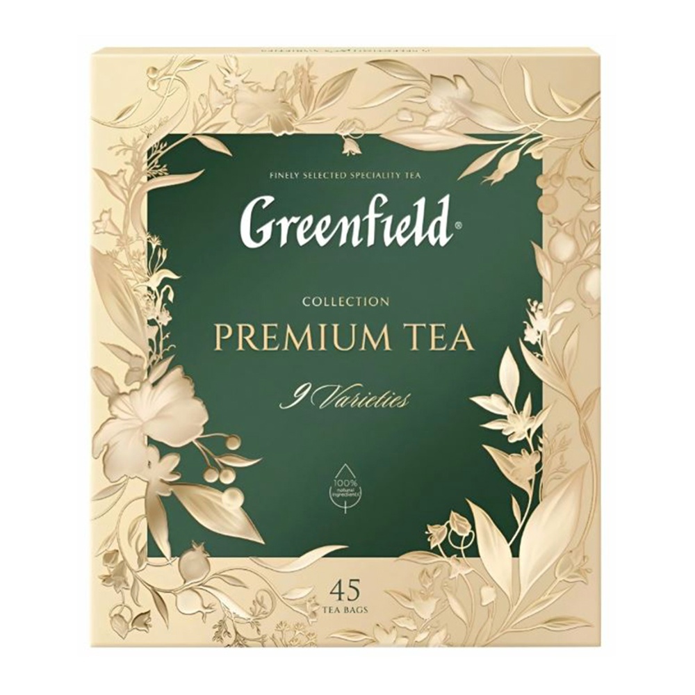 Набор чая Гринфилд Премиальная коллекция чая 9 видов 45п 75,5г пакетики