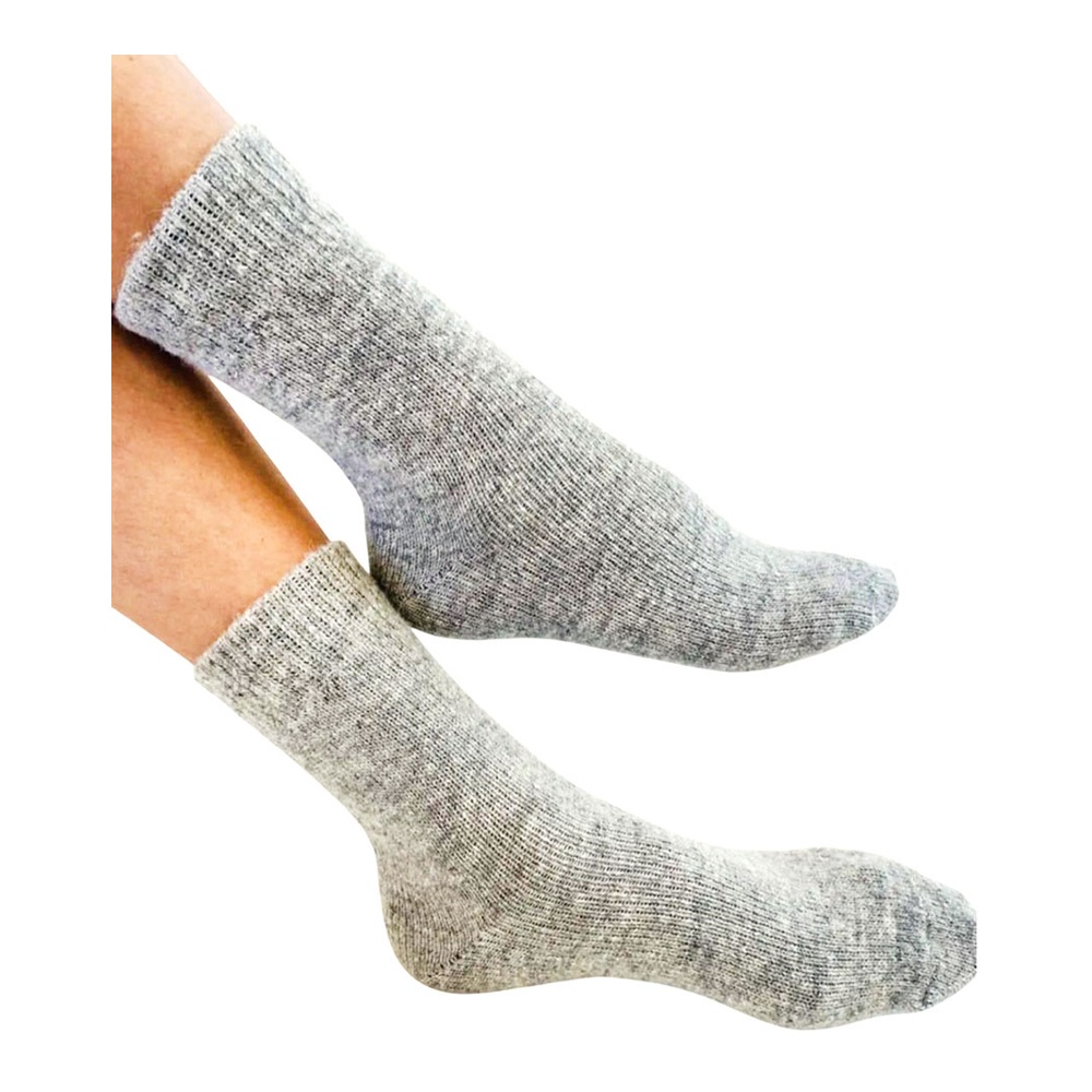 Носки женские из овечьей шерсти 90% шерсть, 10% п/э р.25 серые