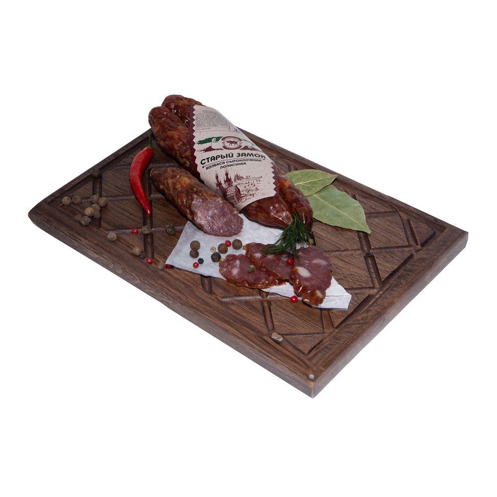 Колбаса Старый замок полусухая с/к 1кг Анжерские колбасы