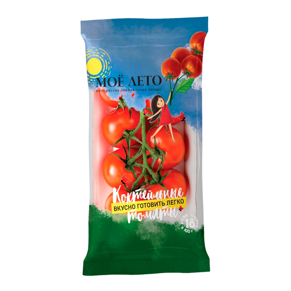 Томаты коктейльные Аморозо на ветке 250г Мое лето