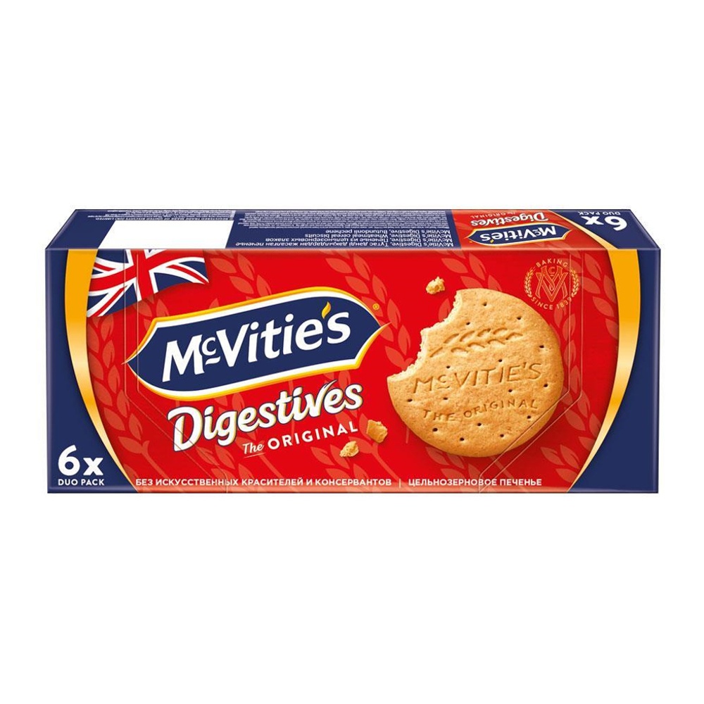 Печенье Маквитис Дайджестивс из цельнозерновых злаков 176,4г