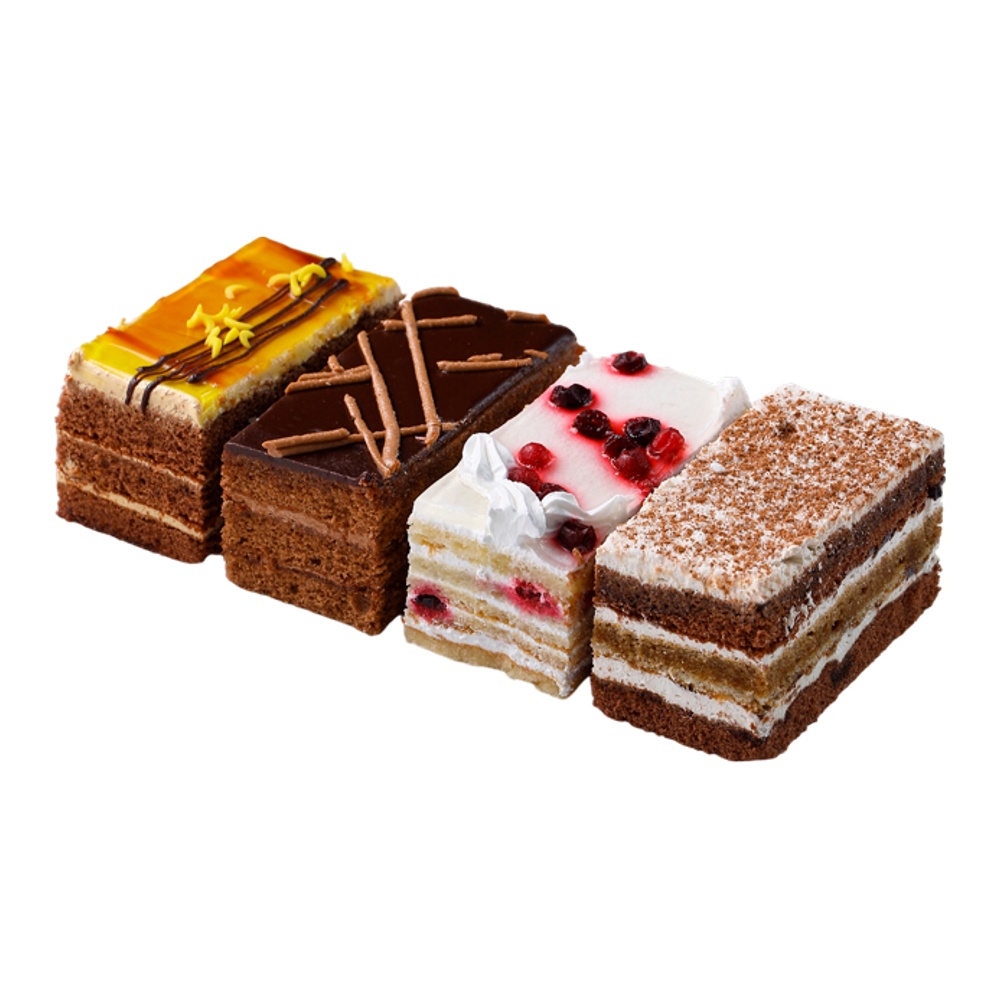 Набор пирожных ассорти 4шт 420г контейнер Командор