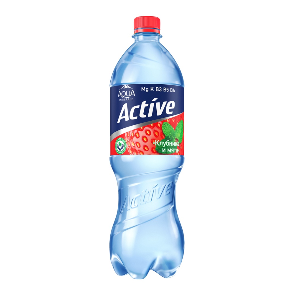 Напиток Аква Минерале Актив Клубника-Мята негазированный 1л пл/б