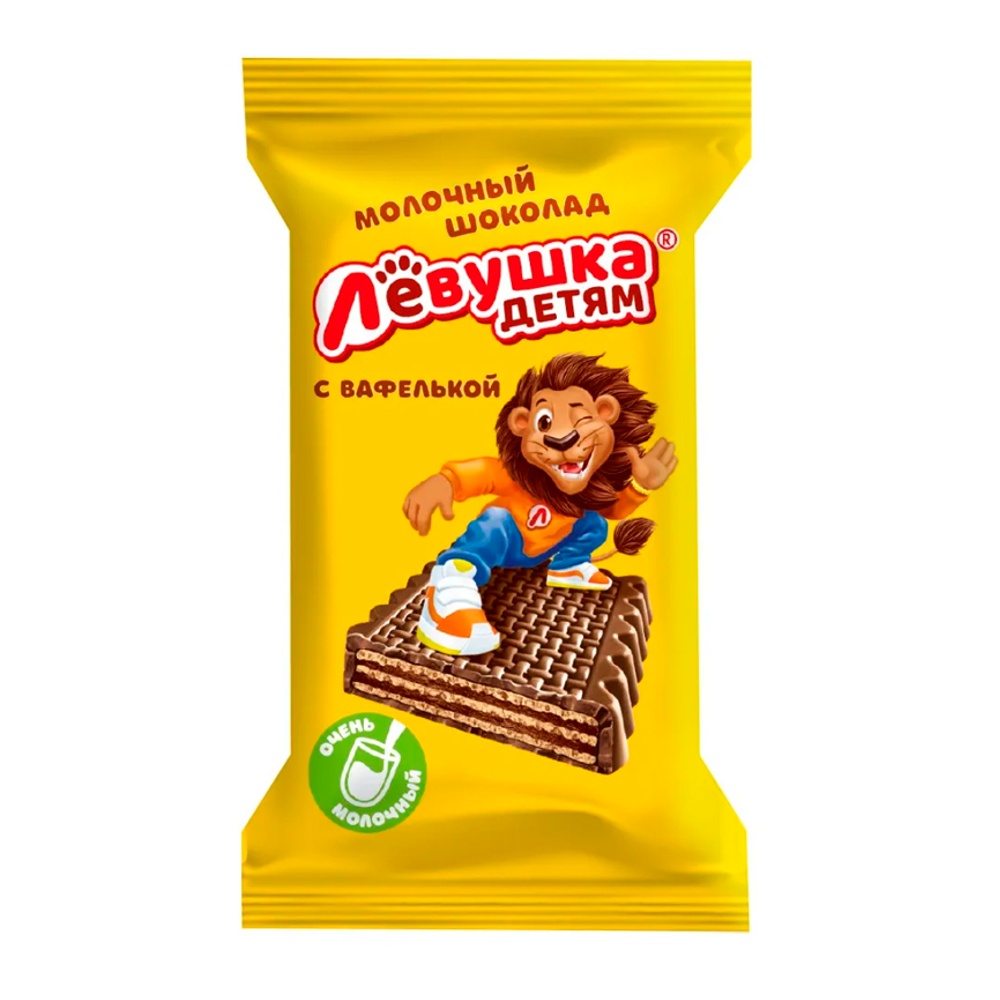 Шоколад Славянка Левушка детям с вафелькой 27,5г