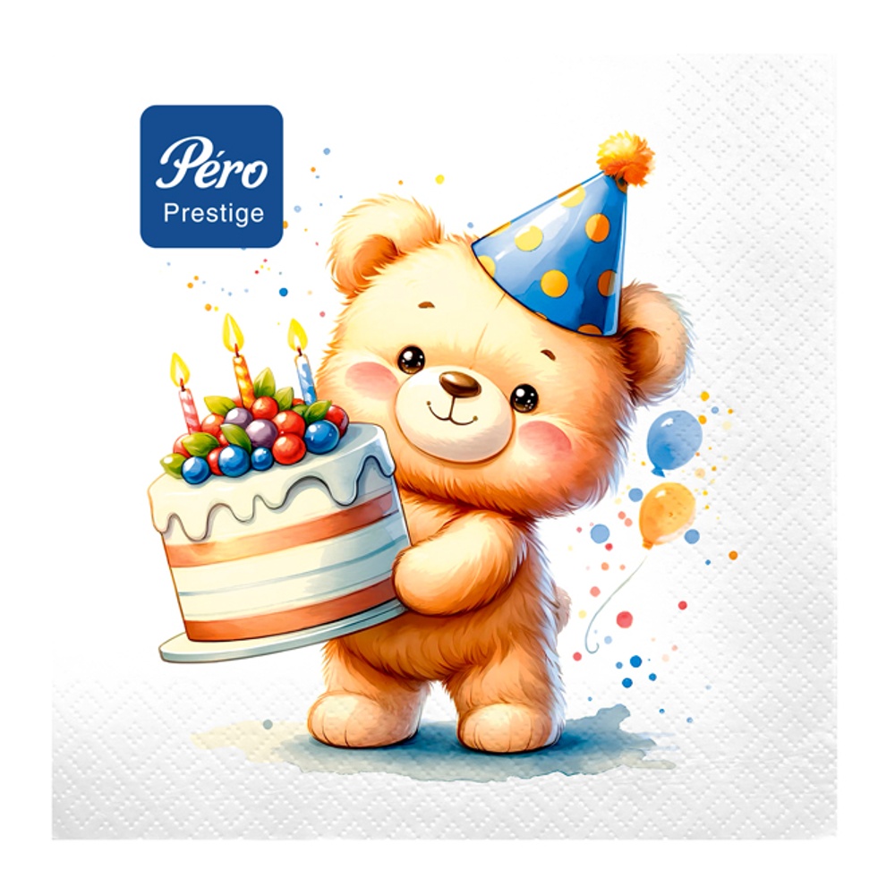 Салфетки Перо Престиж 33*33см 3сл 20шт Хэппи