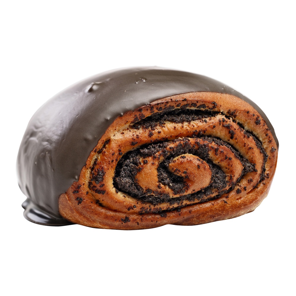 Булочка с маком и шоколадом сдобная 100г Командор (R)