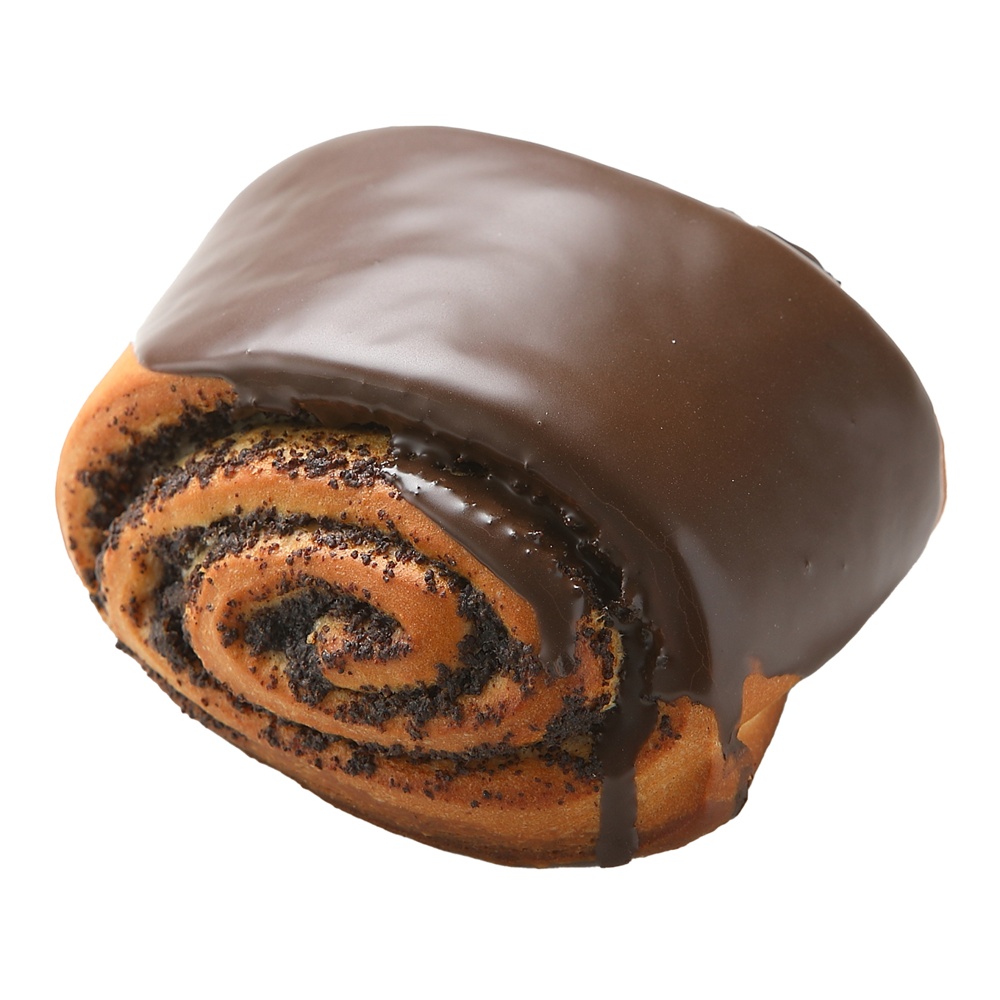 Булочка с маком и шоколадом сдобная 100г Командор (R)