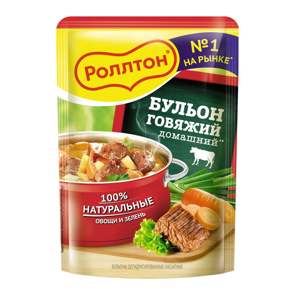 Бульон Роллтон домашний говяжий 90г м/у