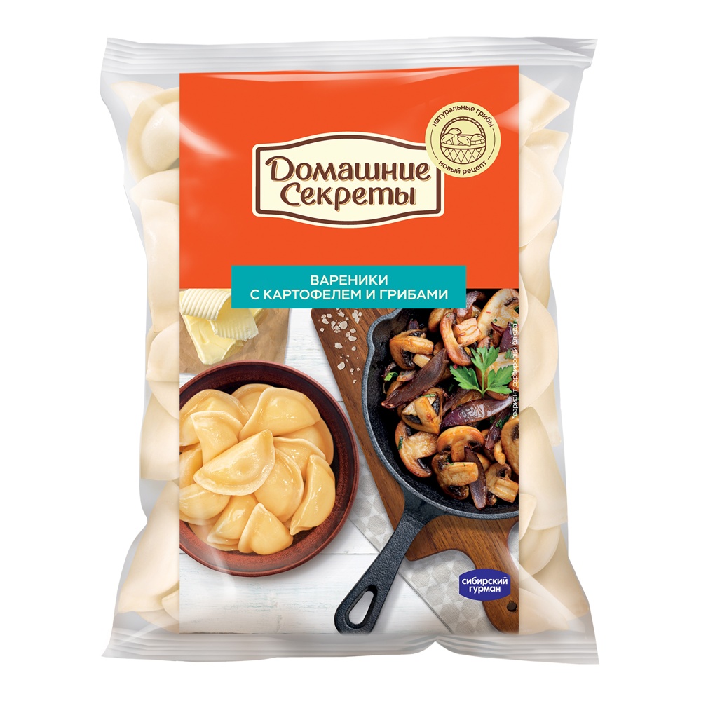 Вареники Домашние Секреты с картофелем и грибами 800г