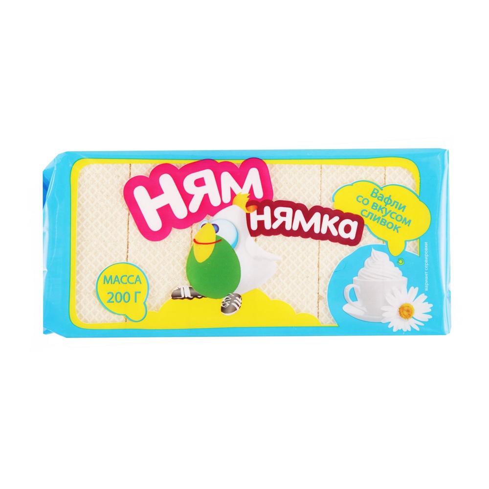 Вафли Сладонеж Ням-Нямка со сливочной начинкой 200г