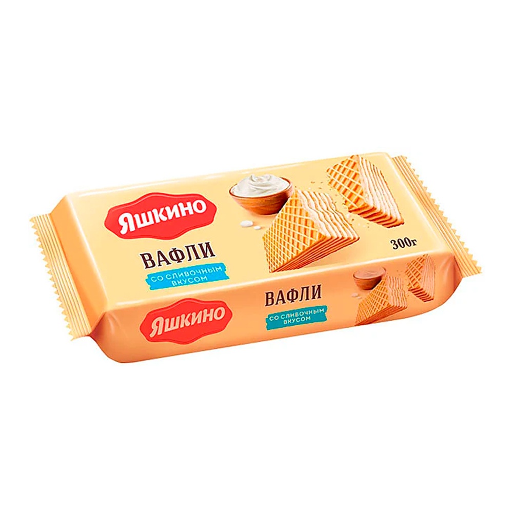 Вафли Яшкино Сливочные 300г