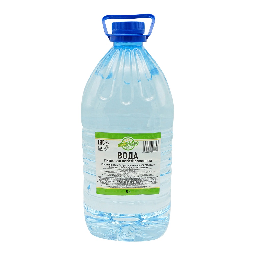 Вода питьевая Наш Лидер негазированная 5л