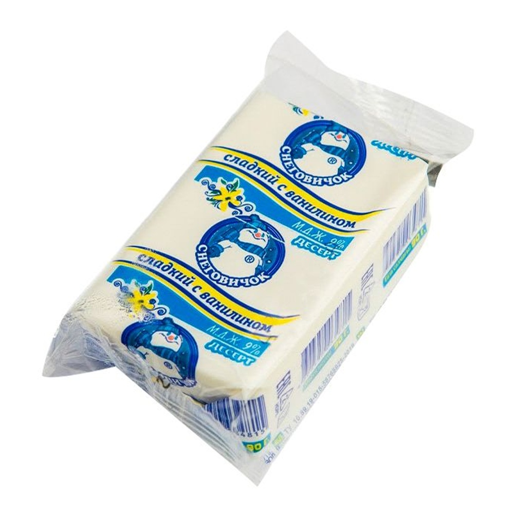 Десерт сладкий Снеговичок 9% 90г ванилин