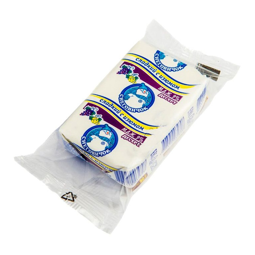 Десерт сладкий Снеговичок 9% 90г изюм