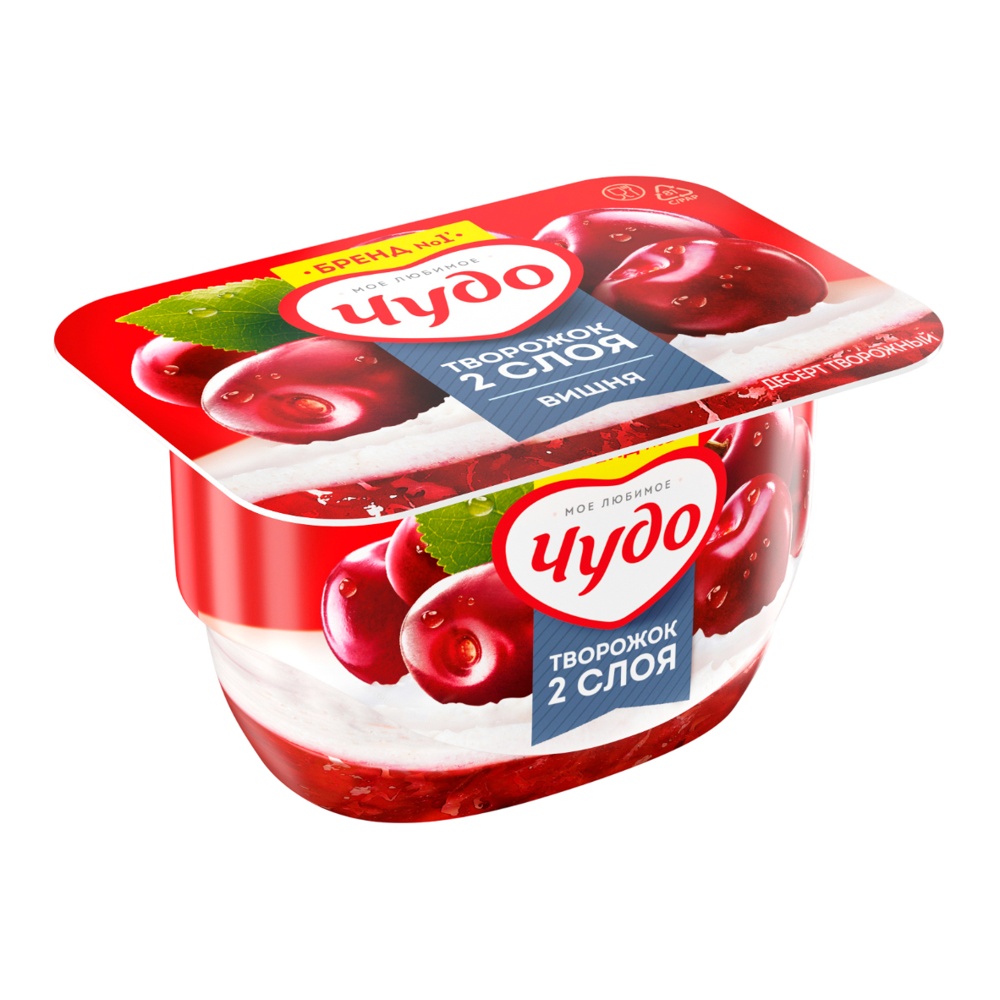 Десерт творожный взбитый Чудо Творожок 4,2% 100г вишня
