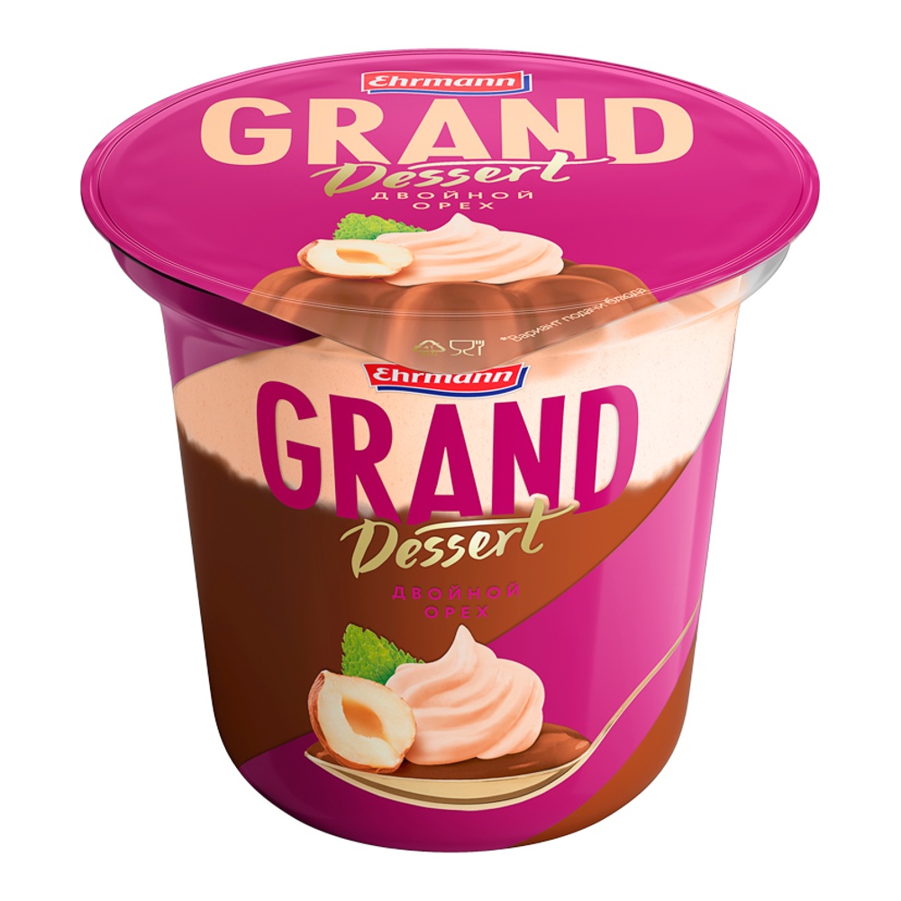 Десерт Эрманн Гранд Десерт 4,9% 200г двойной орех