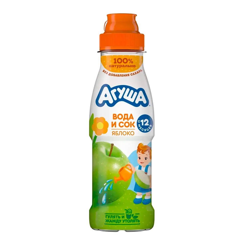Дет пит Агуша Вода и Сок Напиток сокосодержащий из яблок с 12мес 300мл