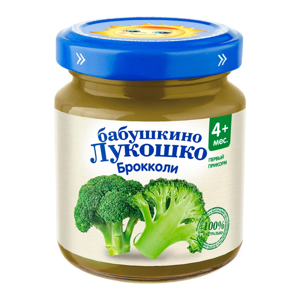 Дет пит Бабушкино лукошко Пюре из брокколи 100г ст/б