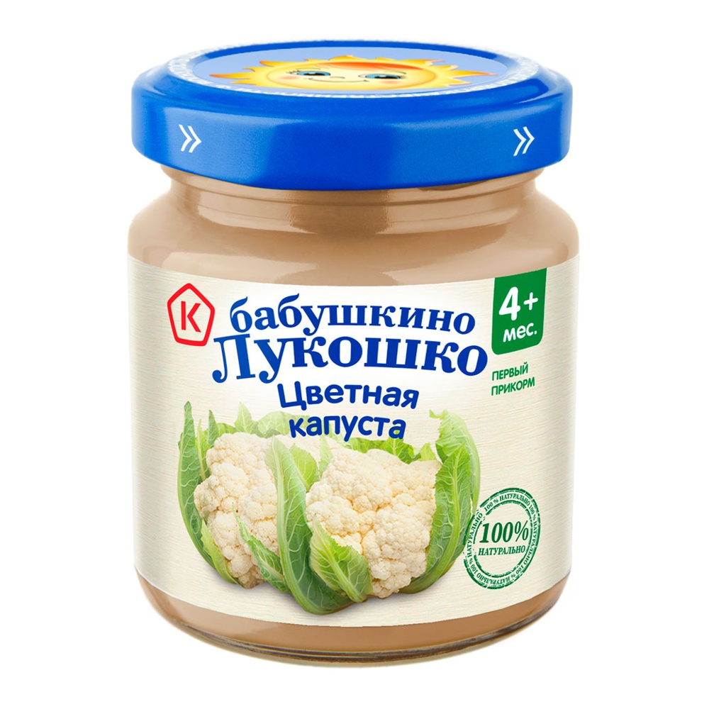Дет пит Бабушкино лукошко Пюре из цветной капусты 100г ст/б