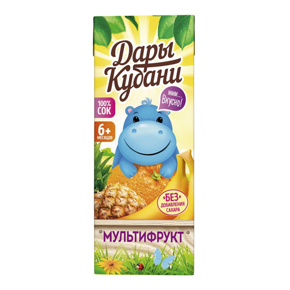 Дет пит Дары Кубани Сок мультифруктовый с 6мес 200мл т/п