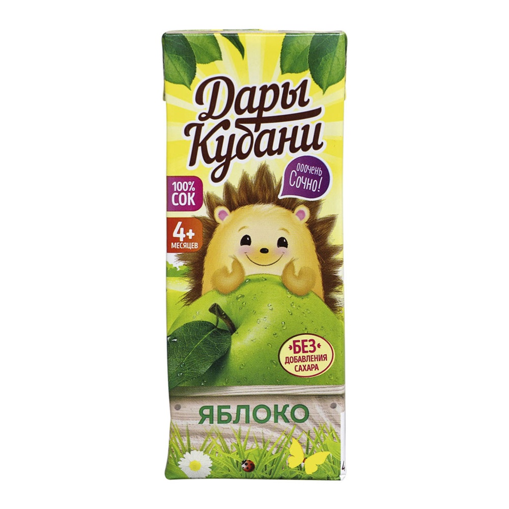 Дет пит Дары Кубани Сок яблочный осветленный с 4мес 200мл т/п