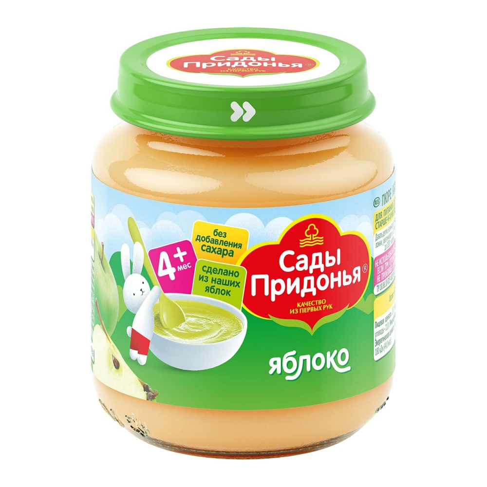 Дет пит Сады Придонья Пюре яблочное б/сахара с 4мес 120г