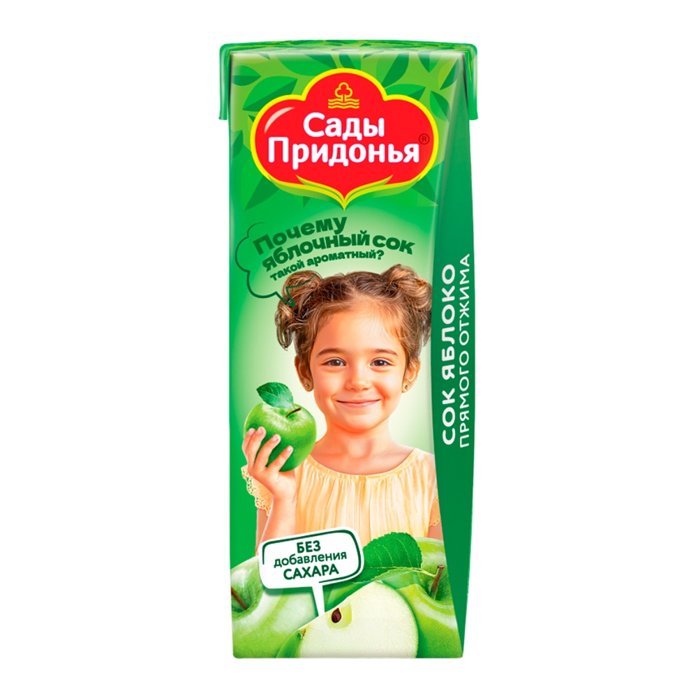 Дет пит Сады Придонья Сок яблочный прямого отжима с 4мес 0,2л т/п