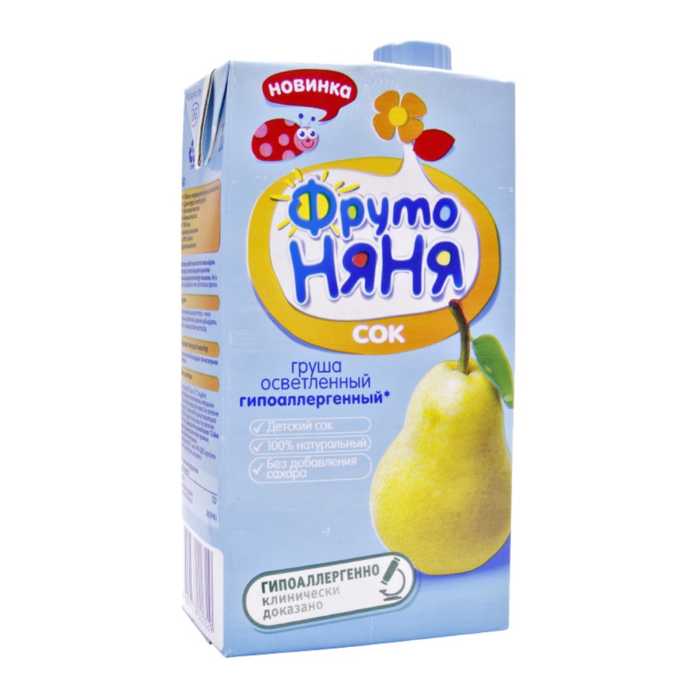 Дет пит Фрутоняня Сок грушевый осветленный с 3-х лет 500мл т/п