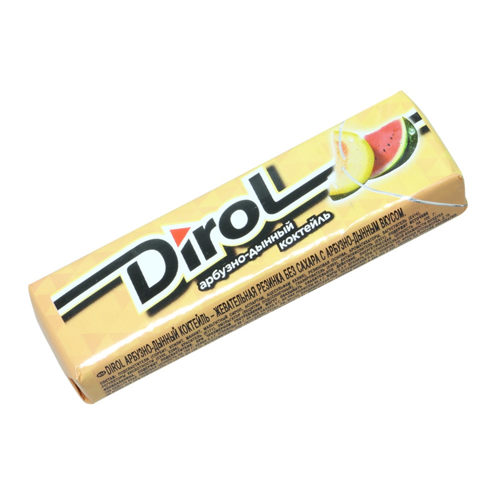 Жев резинка Дирол Арбузно-дынный коктейль 13,6г