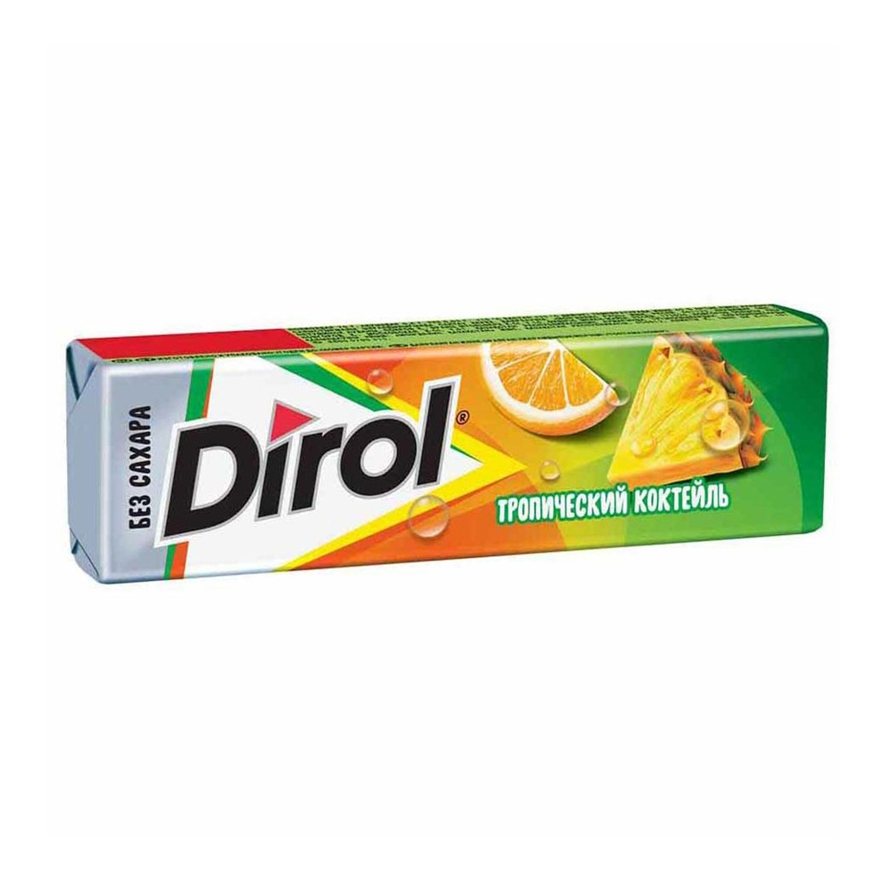 Жев резинка Дирол Тропический коктейль 13,6г; 30