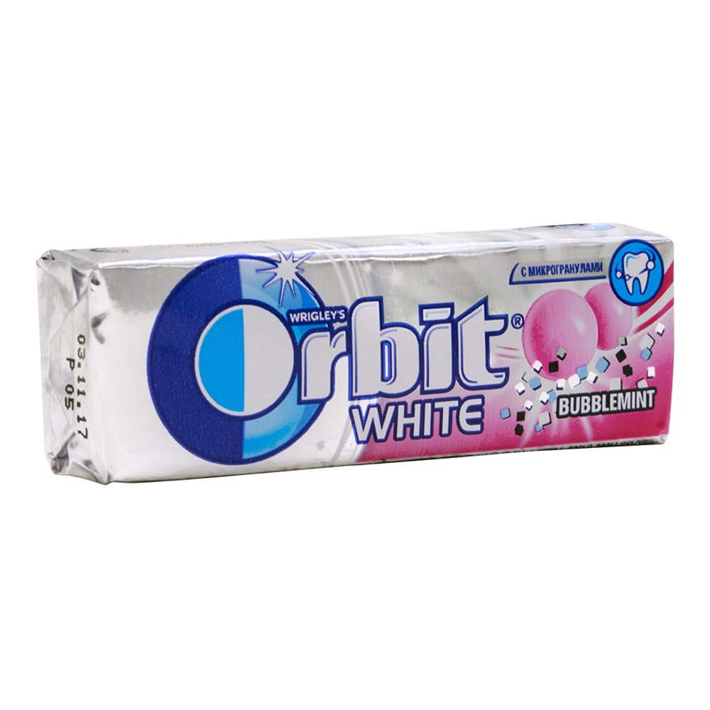 Жев резинка Орбит Белоснежный Бабблминт 13,6г