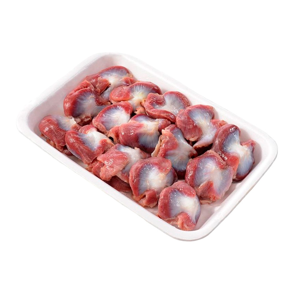 Желудки цыплят-бройлеров охлажденные вес Шушенская п/ф, подложка