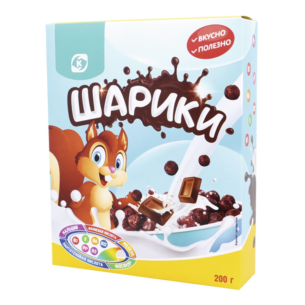 Завтрак сухой Командор Шарики шоколадные 200г