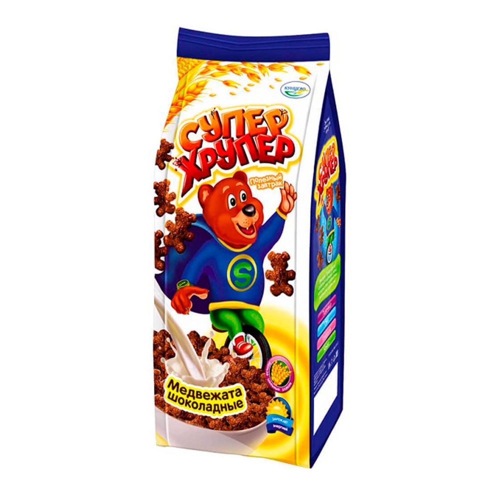 Завтрак сухой Кунцево Супер Хрупер Шоколадные медвежата 200г м/у