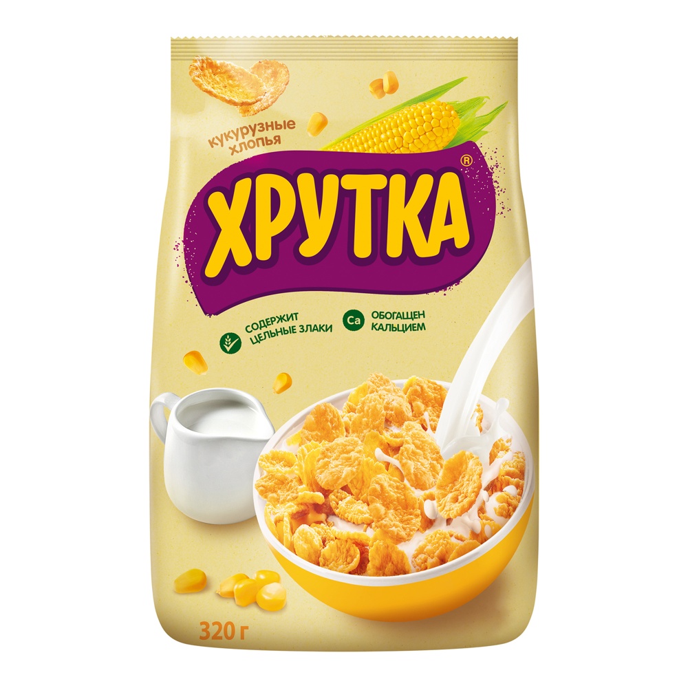 Завтрак сухой Хрутка Хлопья кукурузные 320г м/у