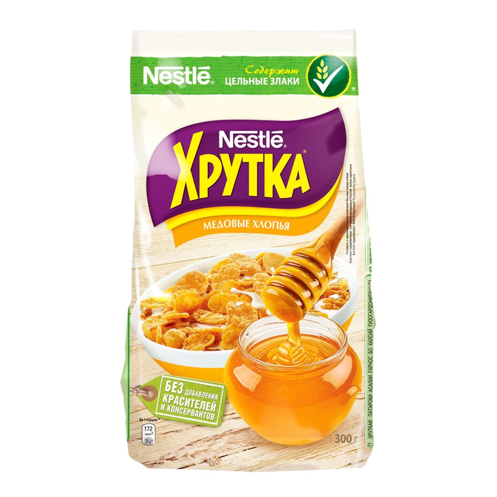 Завтрак сухой Хрутка Хлопья медовые 300г