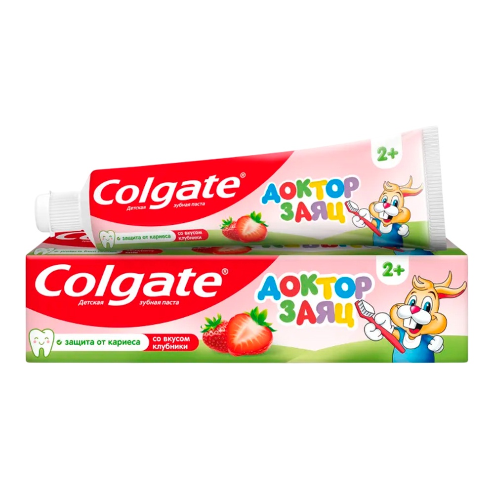 Зубная паста Колгейт Доктор Заяц Вкус клубники 50мл