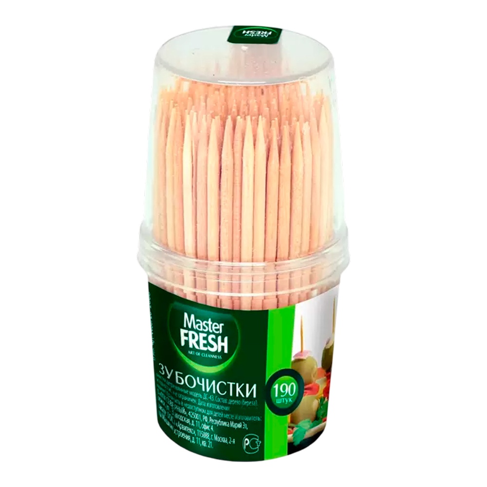 Зубочистки Мастер Фреш 190шт С0007221/С0006180