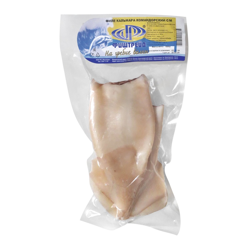 Кальмар Фиштрейд с/м очищенный филе 400г в/у