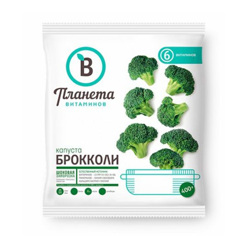Капуста Планета витаминов Брокколи с/м 400г