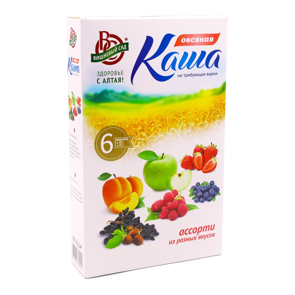 Каша Вишневый Сад Овсяная Ассорти 40г*6