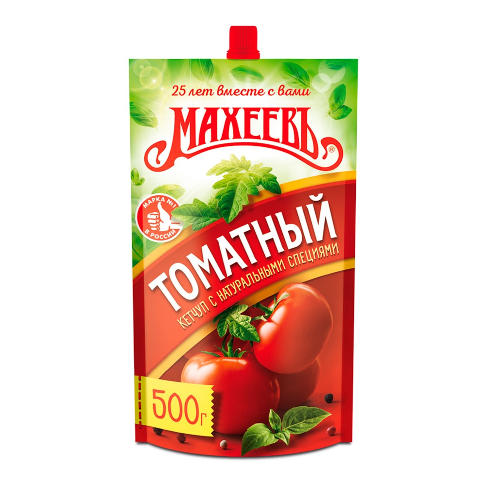 Кетчуп Махеевъ Томатный 500г дой-пак с дозатором