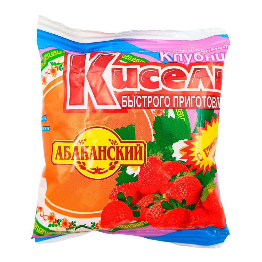 Кисель сухой быстрого приготовления Абаканский со вкусом клубники 100г