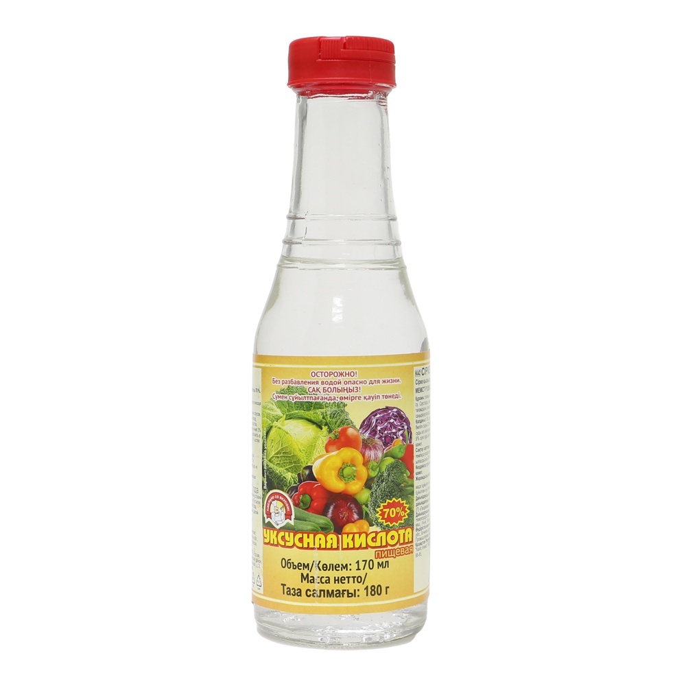 Кислота уксусная пищевая 70% 180г ст/б